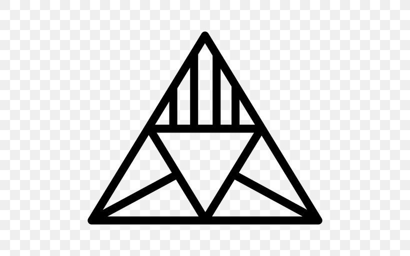 Triforce Princess Zelda Logo, PNG, 512x512px, Triforce, Analytics, Area, Black, Black And White Download Free