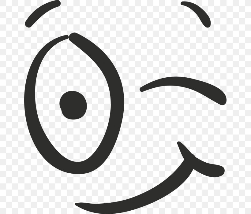 Wink Emoticon Eye Sticker Smile, PNG, 661x700px, Wink, Black And White, Brand, Emoji, Emoticon Download Free