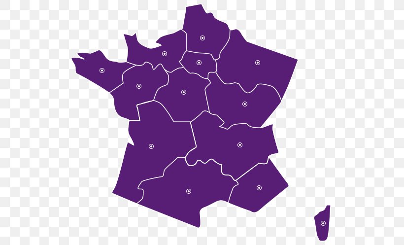 Regions Of France Map, PNG, 541x497px, France, Depositphotos, Europe, Lilac, Magenta Download Free