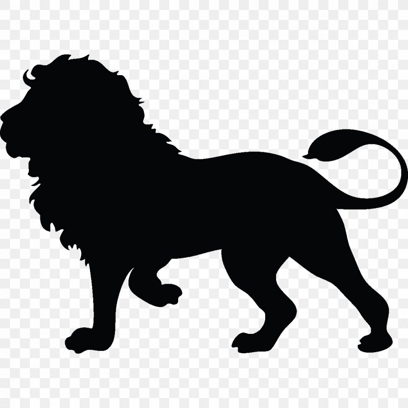 Lion Silhouette Cougar Clip Art, PNG, 1200x1200px, Lion, Art, Big Cats, Black, Black And White Download Free