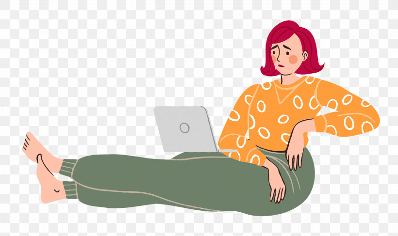 Relaxing Lady Woman, PNG, 2500x1487px, Relaxing, Behavior, Biology, Cartoon, Girl Download Free