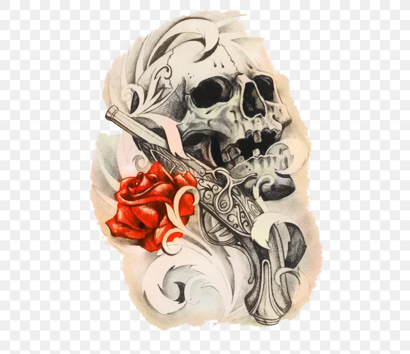 Tattoo Skull Rose Flash Calavera, PNG, 500x707px, Tattoo, Arm, Art, Blue Rose, Body Art Download Free