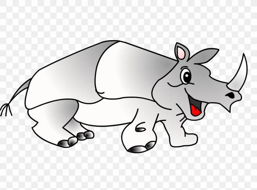 Black Rhinoceros Clip Art Cattle Drawing, PNG, 890x658px, Rhinoceros, Animal, Animal Figure, Area, Artwork Download Free