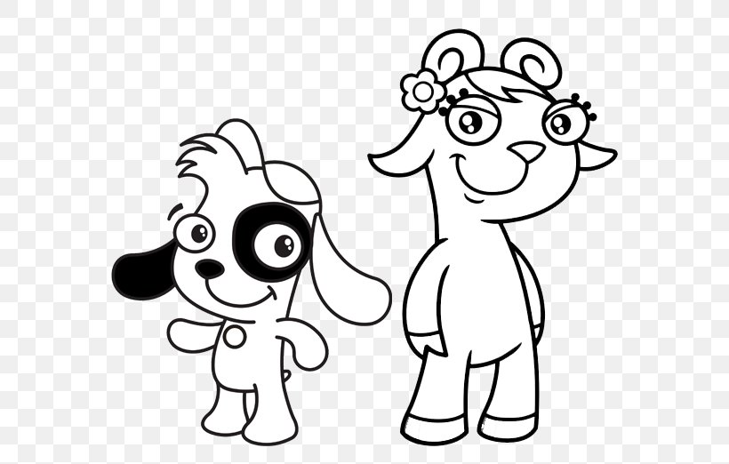 Dog Discovery Kids Black And White Drawing, PNG, 570x522px, Watercolor, Cartoon, Flower, Frame, Heart Download Free