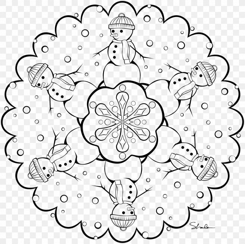 Mandala Coloring Book Christmas Child Candy Cane, PNG, 1600x1600px, Mandala, Adult, Area, Black, Black And White Download Free