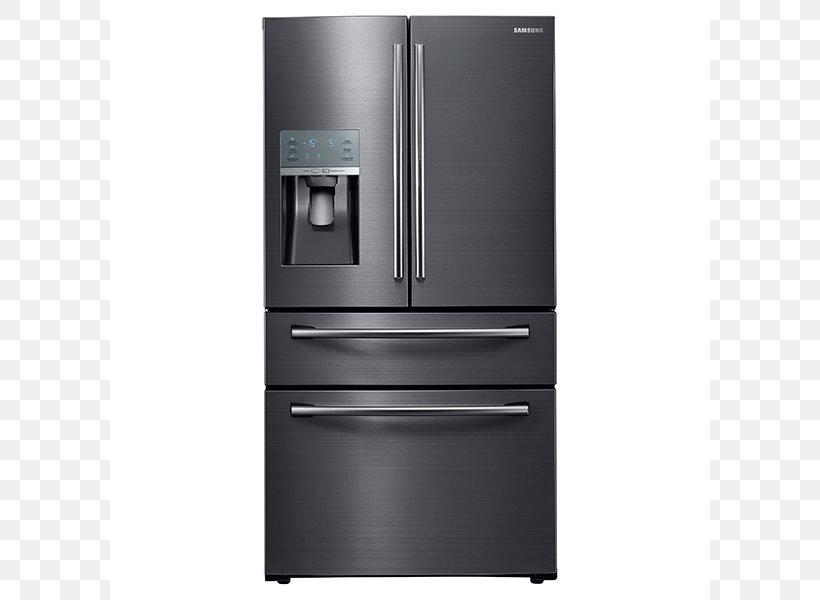 Samsung RF28JBEDB Samsung 28 Cu. Ft. 4-Door French Door Refrigerator Stainless Steel, PNG, 800x600px, Refrigerator, Drawer, Energy Star, Frigidaire Gallery Fghb2866p, Home Appliance Download Free