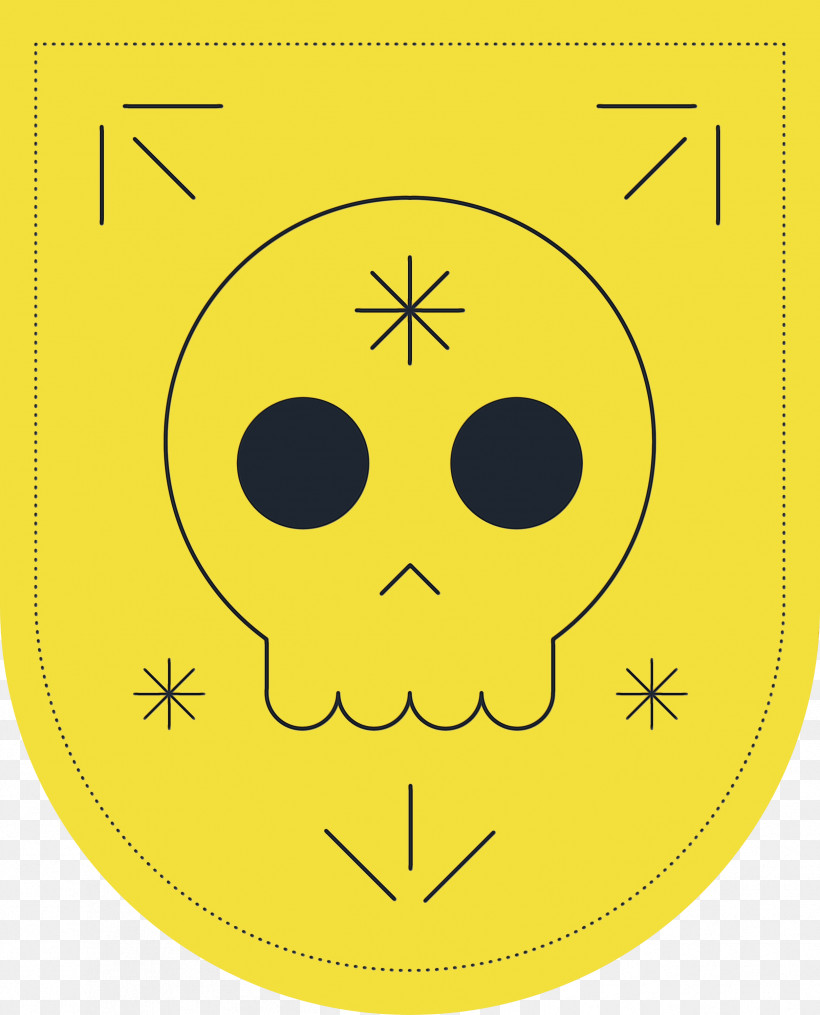 Smiley Yellow Face Line Area, PNG, 2422x3000px, Watercolor, Area, Biology, Face, Line Download Free
