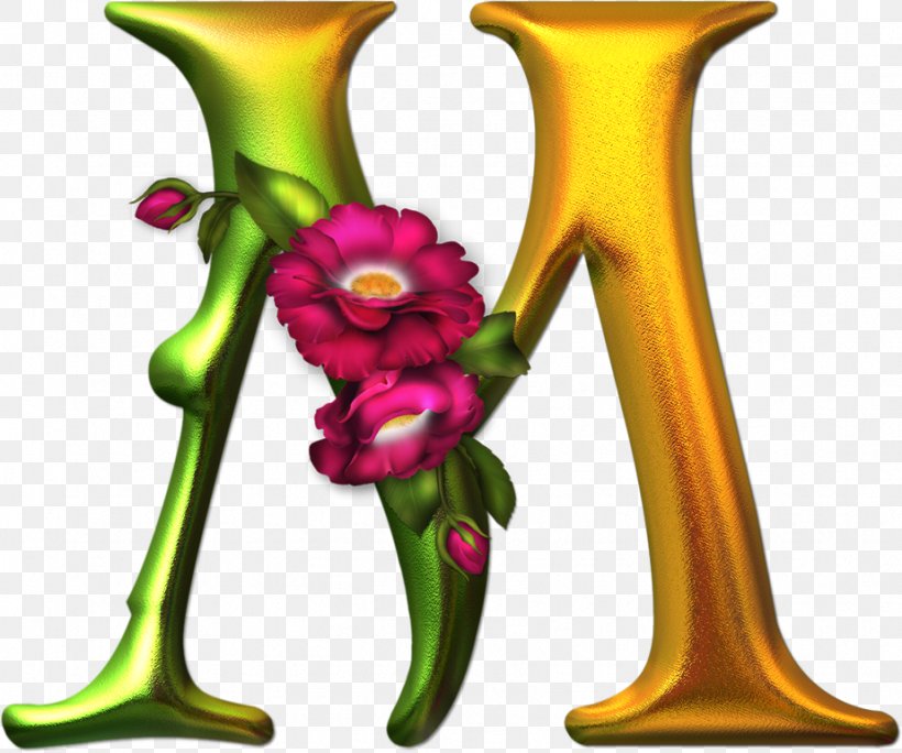 Alphabet Letter M Flower, PNG, 923x770px, Alphabet, All Caps, Character, Flower, Gold Download Free