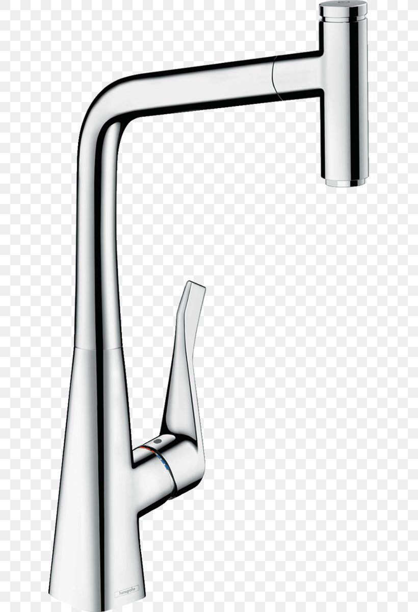 Faucet Handles & Controls Mixer Hansgrohe Sink Kitchen, PNG, 629x1200px, Faucet Handles Controls, Appliances Online, Bathroom Accessory, Bathtub Accessory, Black And White Download Free