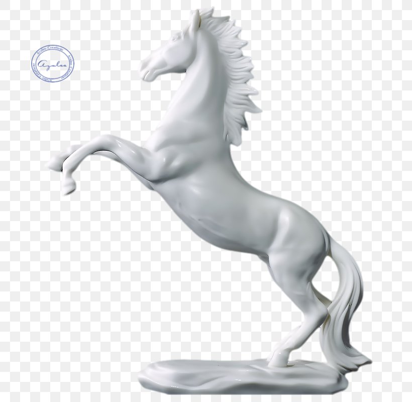 Mustang White Ceramic Clip Art, PNG, 800x800px, Mustang, Animal Figure, Black And White, Ceramic, Figurine Download Free