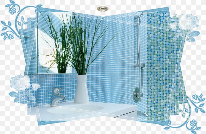 Glass Tile Bathroom Floor Wall, PNG, 830x540px, Tile, Accent Wall, Bathroom, Bathtub, Blue Download Free