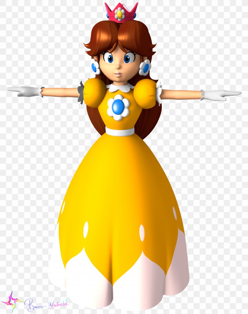 Princess Daisy Mario Tennis Nintendo 64 Mario Party 3 Princess Peach, PNG, 2650x3350px, Princess Daisy, Action Figure, Cartoon, Costume, Fictional Character Download Free