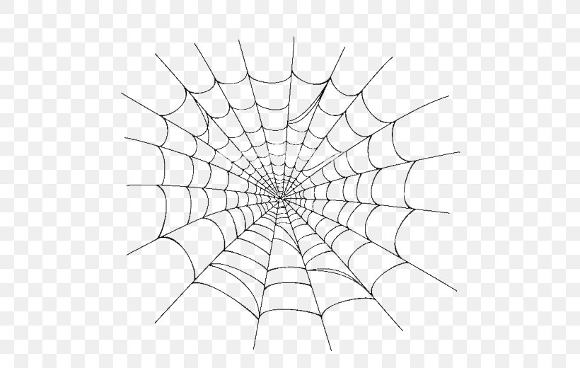 Spider Web Clip Art, PNG, 500x520px, Spider, Area, Black, Black And White, Drawing Download Free