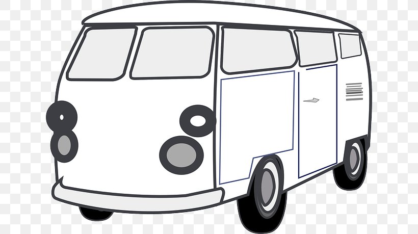 Van Car Volkswagen Type 2 Clip Art, PNG, 640x459px, Van, Automotive Design, Automotive Exterior, Black And White, Brand Download Free