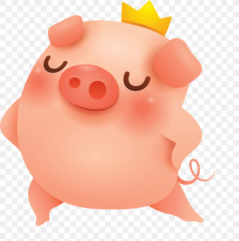 Cute Pig, PNG, 1089x1100px, Cute Pig, Animation, Cartoon, Livestock, Pink Download Free