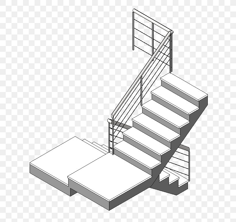 Staircases Steel Guard Rail Handrail, PNG, 684x772px, Staircases, Autocad, Autodesk Revit, Bed Frame, Black And White Download Free