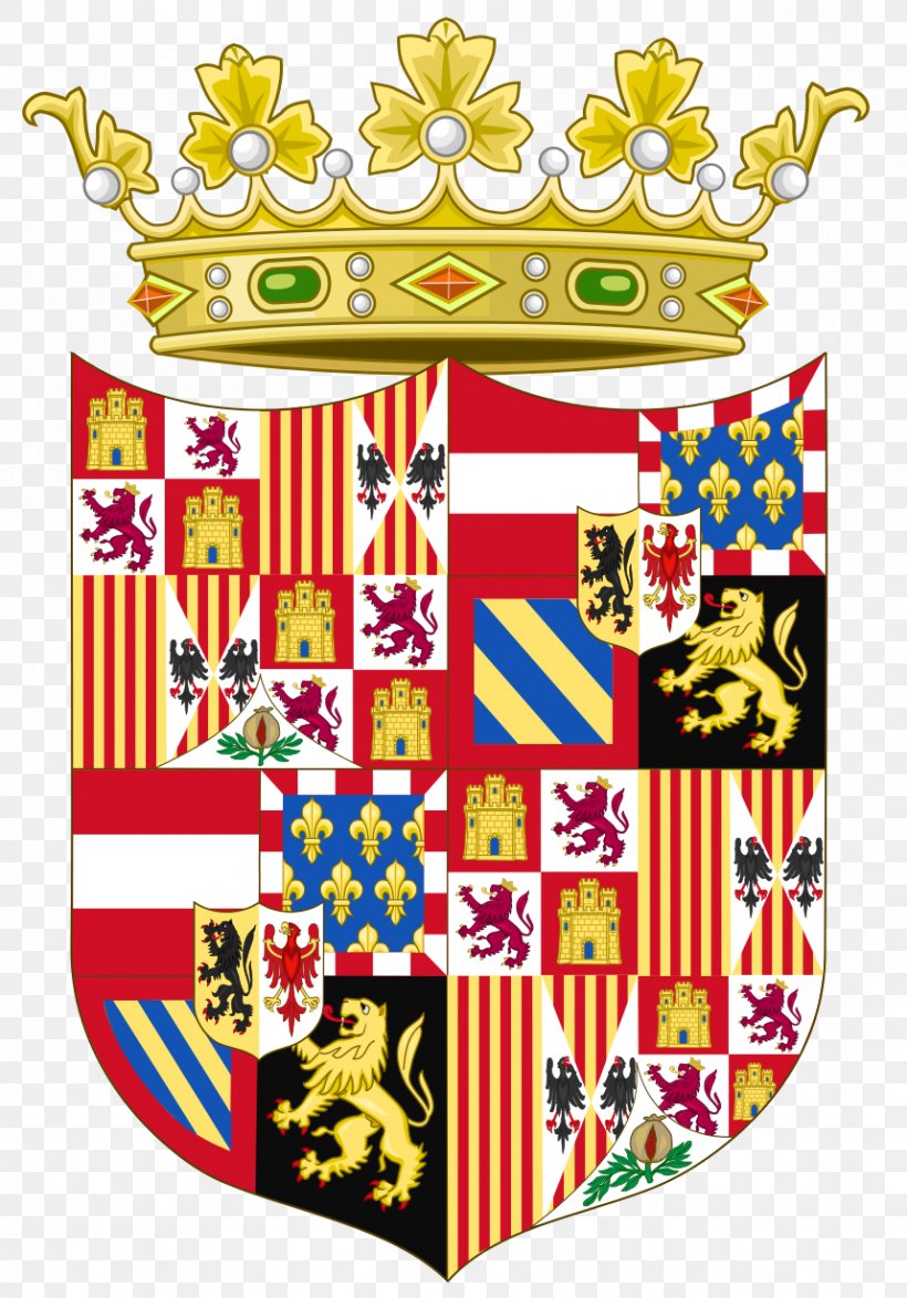 Coat Of Arms Of Spain Coat Of Arms Of Charles V, Holy Roman Emperor Monarchy Of Spain, PNG, 859x1230px, Spain, Area, Catholic Monarchs, Charles V, Coat Of Arms Download Free