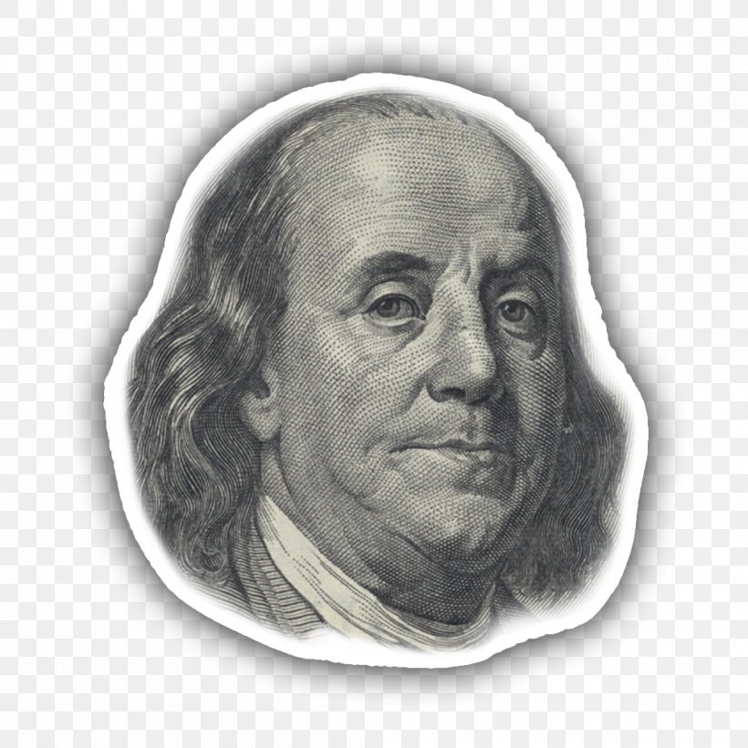 The Works Of Dr. Benjamin Franklin United States One Hundred-dollar Bill United States Dollar United States One-dollar Bill, PNG, 1000x1000px, Benjamin Franklin, Banknote, Black And White, Counterfeit Money, Currency Download Free