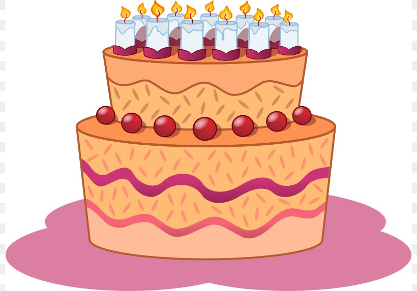 Birthday Cake Torte Cupcake Chocolate Cake Clip Art, PNG, 800x573px, Birthday Cake, Baked Goods, Baking, Birthday, Buttercream Download Free