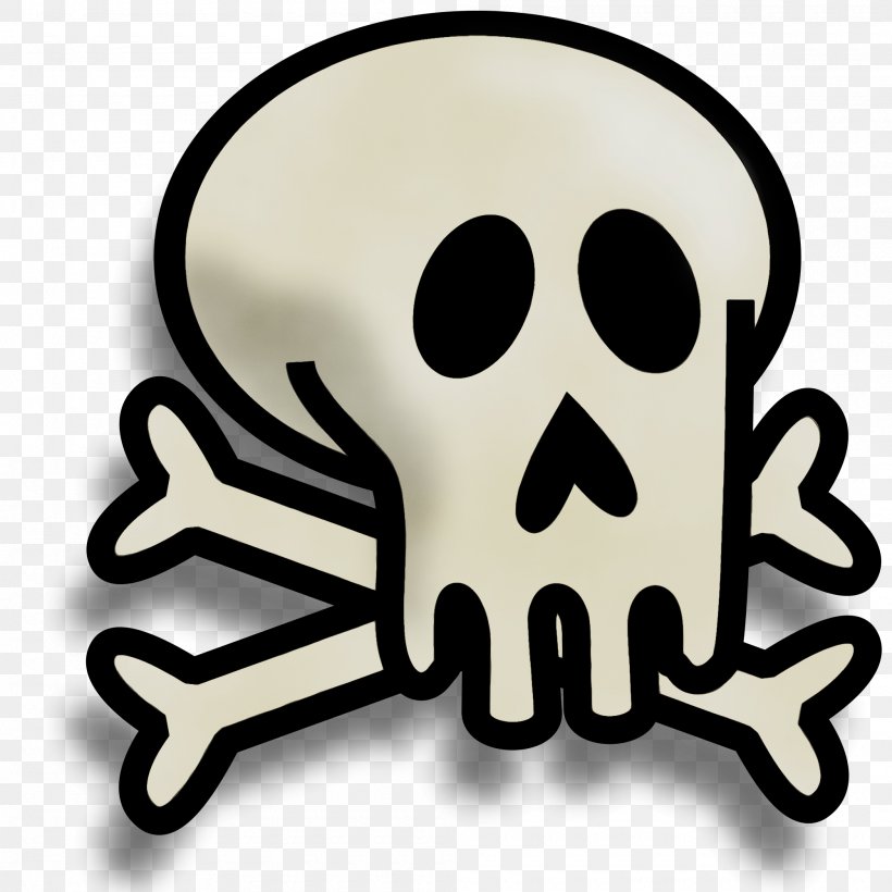 Skull Symbol, PNG, 2000x2000px, Watercolor, Bone, Logo, Meter, Paint Download Free