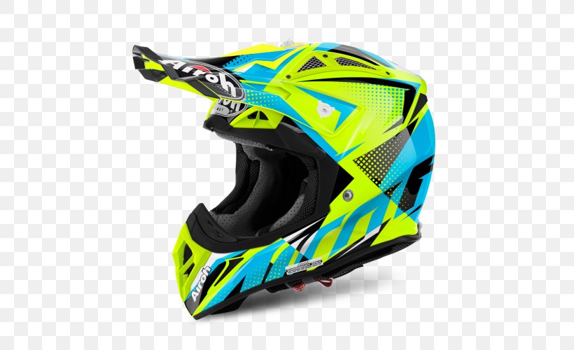 Motorcycle Helmets AIROH Off-roading, PNG, 500x500px, Motorcycle Helmets, Agv, Airoh, Baseball Equipment, Bicycle Clothing Download Free