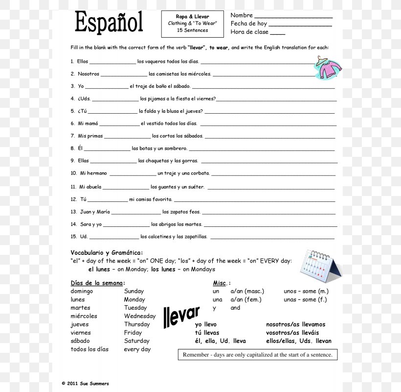Names Of The Days Of The Week Worksheet Month, PNG, 800x800px, Names Of The Days Of The Week, Area, Clothing, Document, Elementary School Download Free