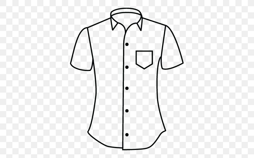 T-shirt Collar Pocket Dress Shirt, PNG, 512x512px, Shirt, Area, Black, Black And White, Blouse Download Free