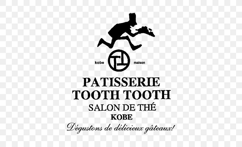 Tooth Tooth Sogokobeten | PATISSERIE TOOTH TOOTH Patisserie パティスリー・トゥーストゥース TOOTH TOOTH Maison 15th Tooth Tooth Sannomiyaten Patisserie, PNG, 500x500px, Patisserie, Area, Black, Black And White, Brand Download Free