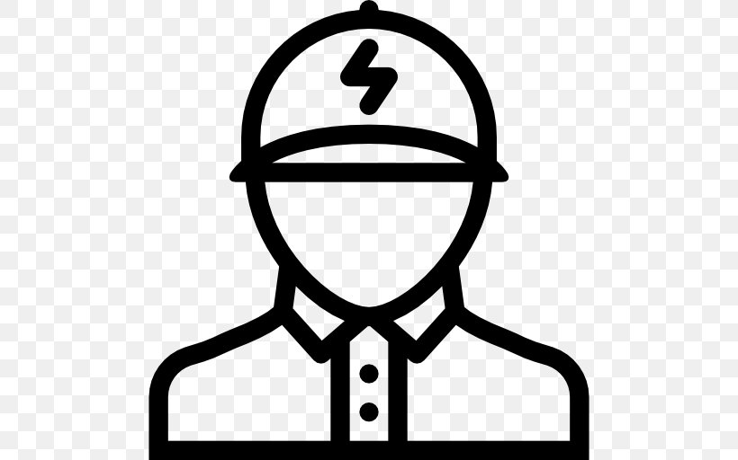 Electrician Electricity, PNG, 512x512px, Electrician, Artwork, Black And White, Electrical Contractor, Electricity Download Free