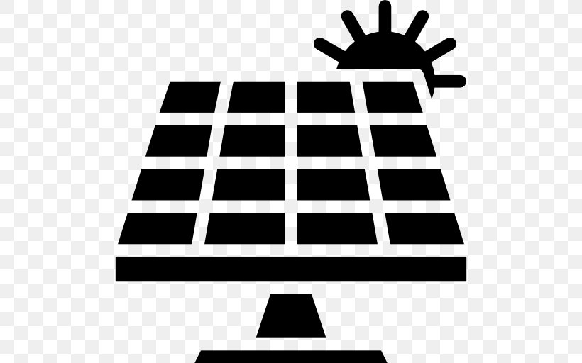 Solar Panels Solar Energy Solar Power Renewable Energy, PNG, 512x512px, Solar Panels, Area, Black And White, Brand, Business Download Free