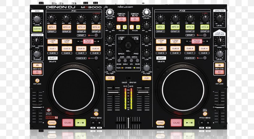 DJ Controller Denon MIDI Controllers VirtualDJ, PNG, 800x450px, Watercolor, Cartoon, Flower, Frame, Heart Download Free