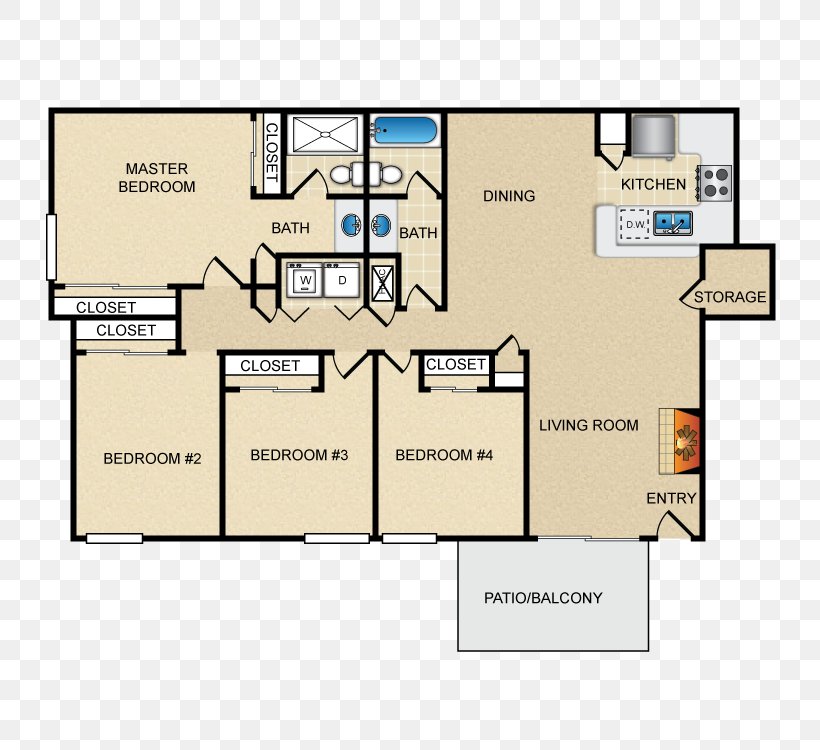 Color Floor Plan Of Duplex Residence