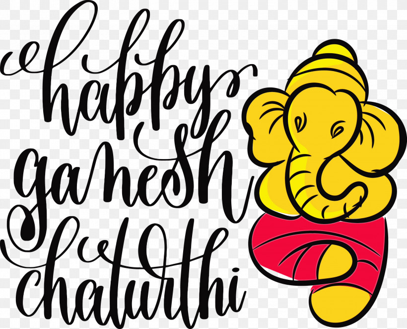 Calligraphy Drawing Lettering Visual Arts Painting, PNG, 3000x2422px, Happy Ganesh Chaturthi, Abstract Art, Calligraphy, Creativity, Drawing Download Free