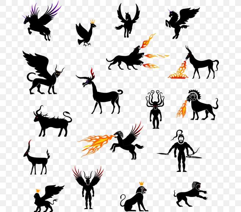 Horse Legendary Creature Pegasus Fairy Tale Clip Art, PNG, 670x720px, Horse, Black And White, Carnivoran, Chimera, Fairy Tale Download Free