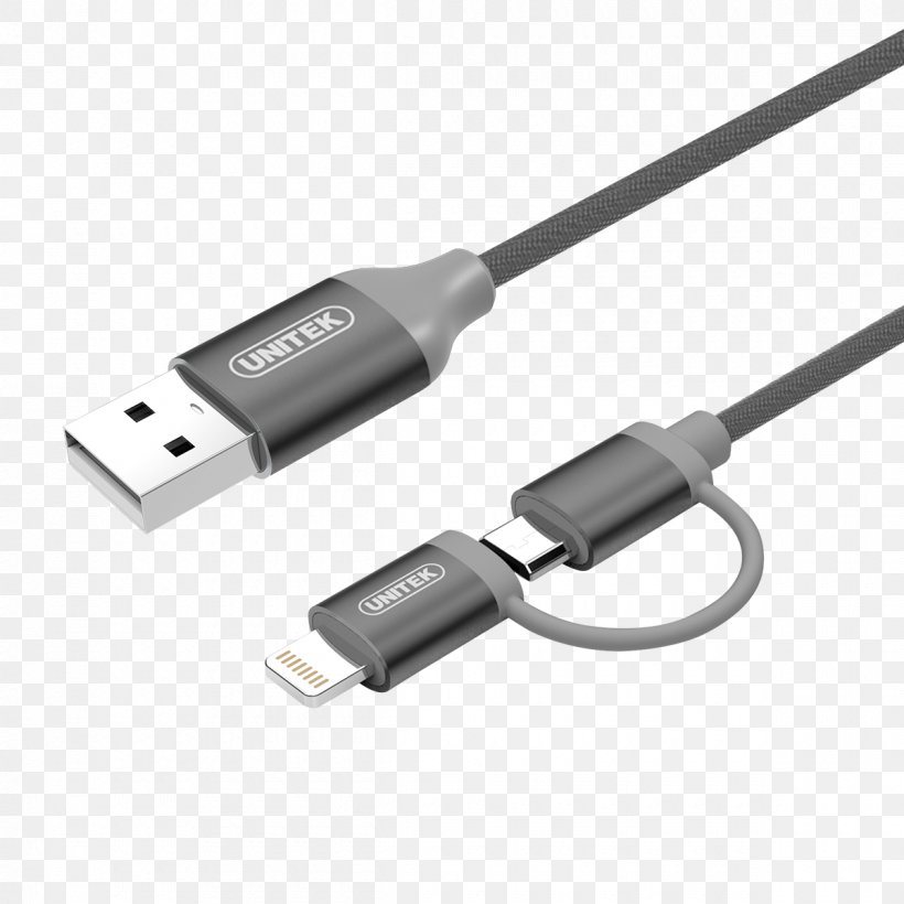 Lightning Micro-USB Electrical Cable USB-C, PNG, 1200x1200px, Lightning, Adapter, Apple, Cable, Computer Download Free