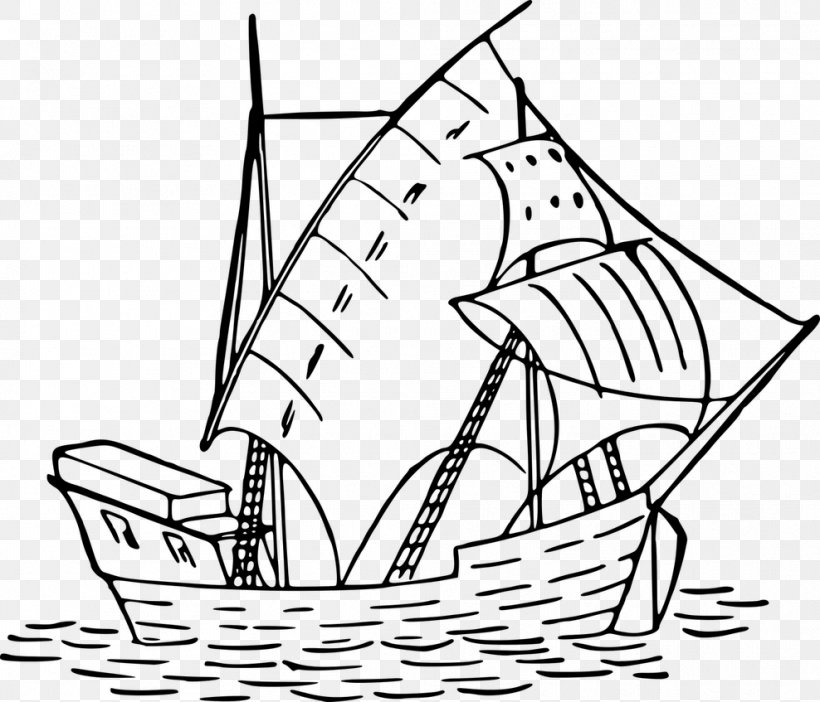 Sailboat Sheet Drawing Ship, PNG, 988x847px, Sailboat, Artwork, Black And White, Boat, Brigantine Download Free