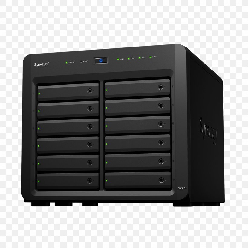 Synology Disk Station DS3617xs Synology Inc. Network Storage Systems Synology DiskStation DS2415+ Data Storage, PNG, 1280x1280px, Synology Inc, Audio Receiver, Computer Case, Computer Component, Computer Data Storage Download Free