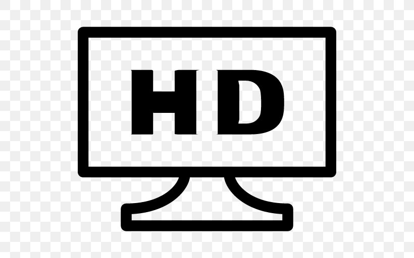 High-definition Video High-definition Television, PNG, 512x512px, Highdefinition Video, Area, Black, Black And White, Brand Download Free
