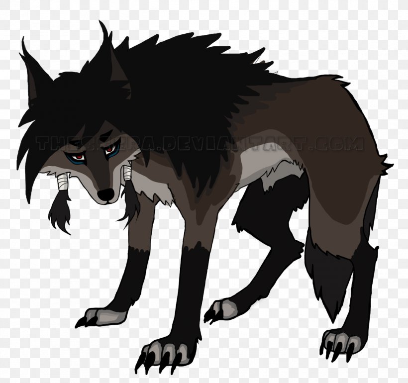 Gray Wolf Werewolf Kaguya Ōtsutsuki DeviantArt Indra Ōtsutsuki, PNG, 1323x1243px, Gray Wolf, Art, Black And White, Carnivoran, Demon Download Free