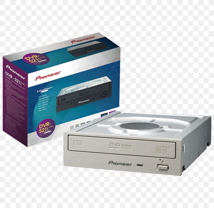 Optical Drives Pioneer DVR-S21L DVD±RW Optical Disc Drive DVR-XU01T Blu-ray Disc Pioneer Corporation Serial ATA, PNG, 800x800px, Optical Drives, Bluray Disc, Compact Disc, Digital Video Recorders, Dvd Download Free