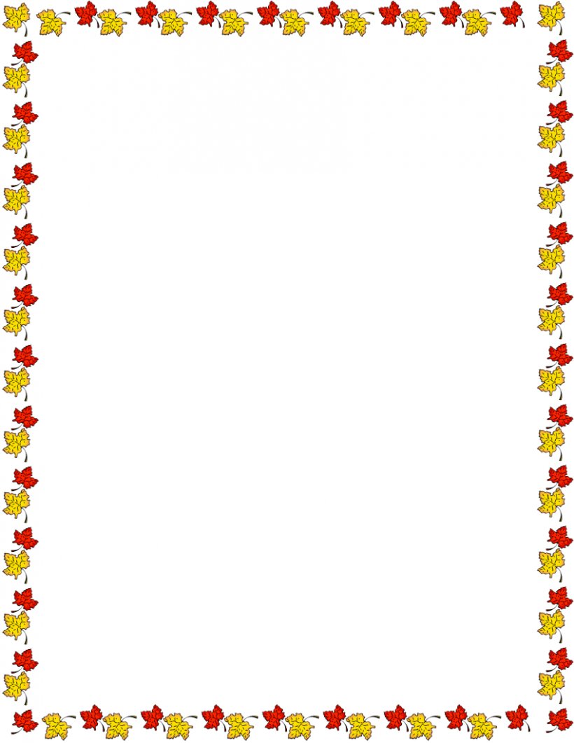 Autumn Leaf Color Page Clip Art, PNG, 850x1100px, Autumn, Area, Art, Autumn Leaf Color, Border Download Free