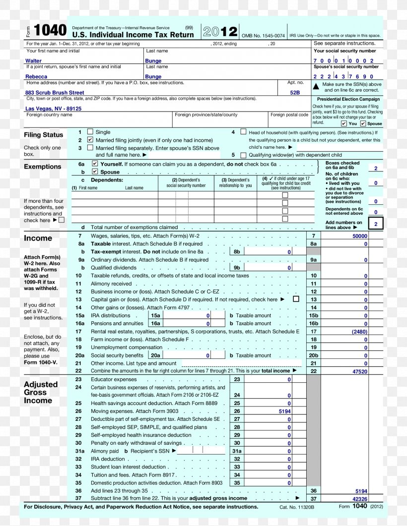 Form 1040 IRS Tax Forms Internal Revenue Service Social Security Administration, PNG, 1700x2200px, Form 1040, Area, Capital Gain, Diagram, Document Download Free