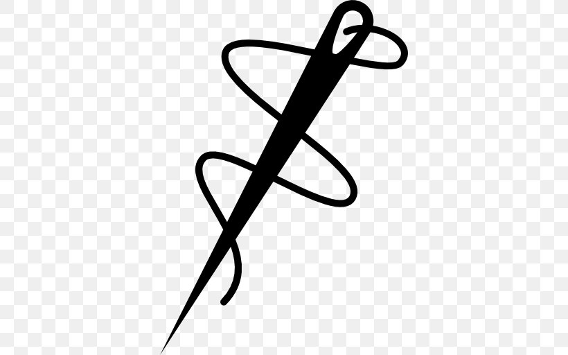 Hand-Sewing Needles Thread Yarn Clip Art, PNG, 512x512px, Handsewing Needles, Area, Black, Black And White, Embroidery Download Free