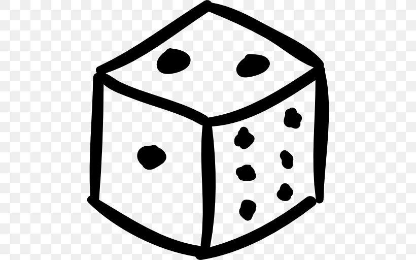 Dice Cube Game Drawing, PNG, 512x512px, Dice, Artwork, Black And White, Cube, Dice Game Download Free