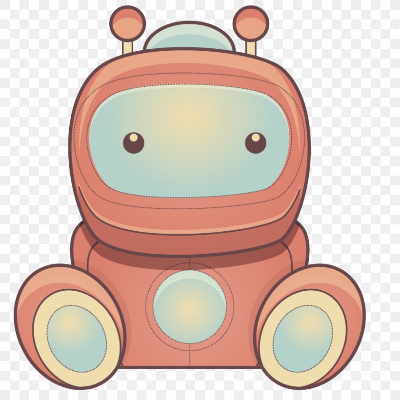 Q-version Robot Clip Art, PNG, 1000x1000px, Qversion, Cartoon, Designer, Mechanical Engineering, Orange Download Free