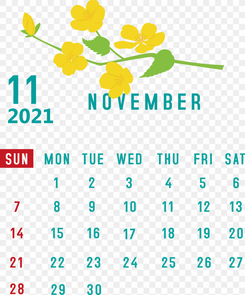 November 2021 Calendar November 2021 Printable Calendar, PNG, 2498x3000px, November 2021 Calendar, Geometry, Leaf, Line, Mathematics Download Free
