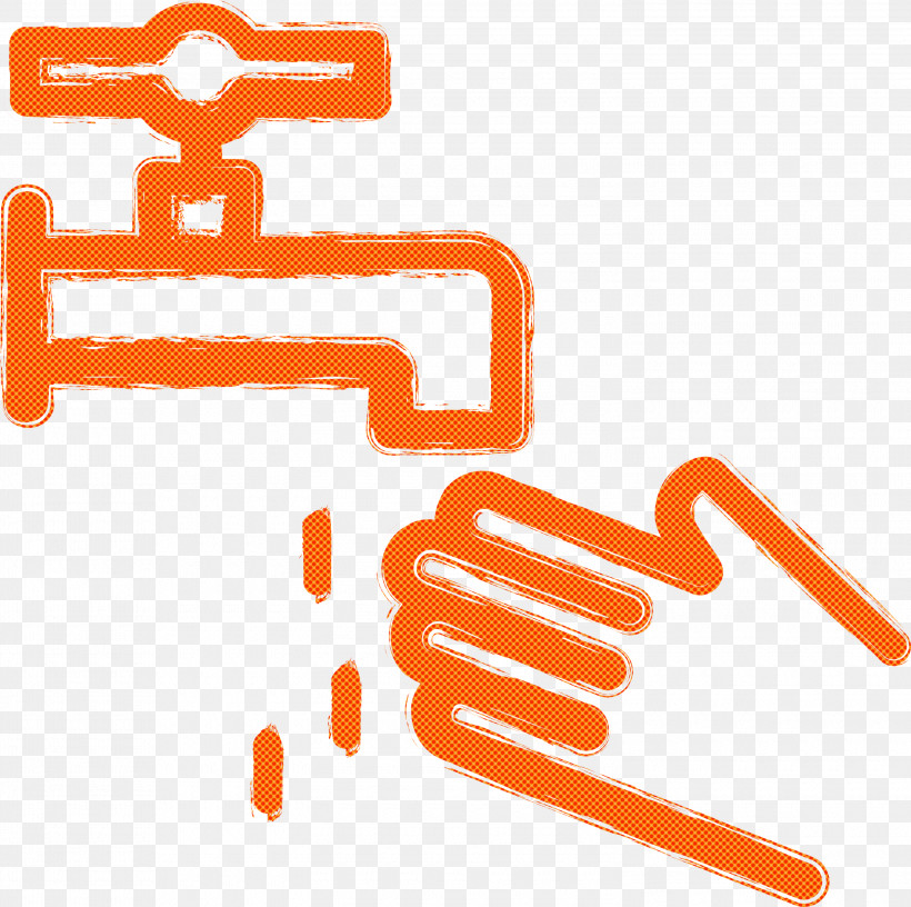 Hand Washing Hand Clean Cleaning, PNG, 3000x2988px, Hand Washing, Cleaning, Hand Clean, Line, Orange Download Free