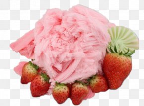 Strawberry Milk Sweets Sponge Ice - Smoothie Shaved Ice Snow Cone Icemaker Machine PNG