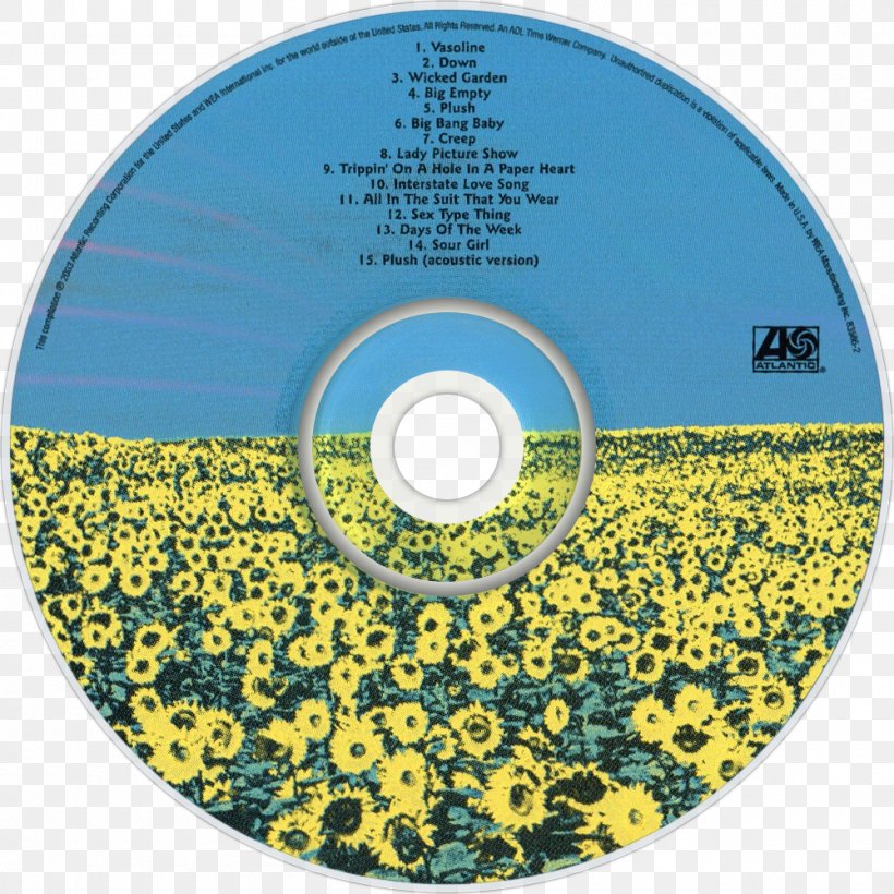 Compact Disc Stone Temple Pilots Thank You Album Shangri-La Dee Da, PNG, 1000x1000px, Watercolor, Cartoon, Flower, Frame, Heart Download Free