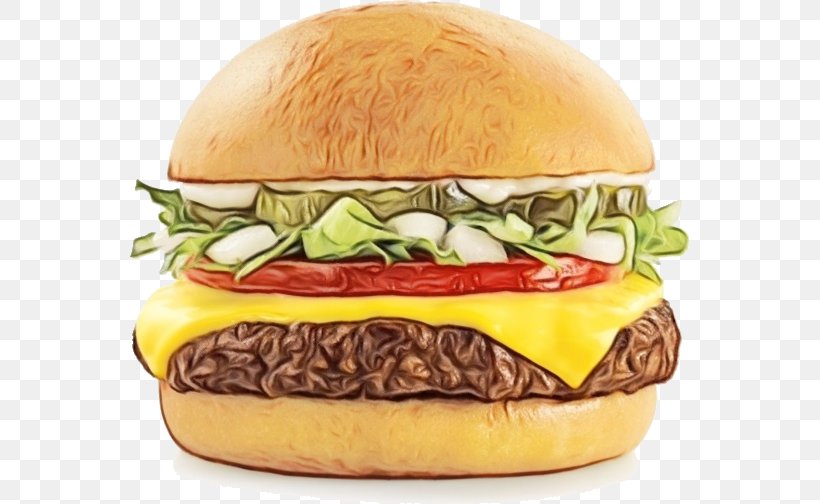 Hamburger, PNG, 559x504px, Watercolor, Burger King Premium Burgers, Cheeseburger, Fast Food, Food Download Free